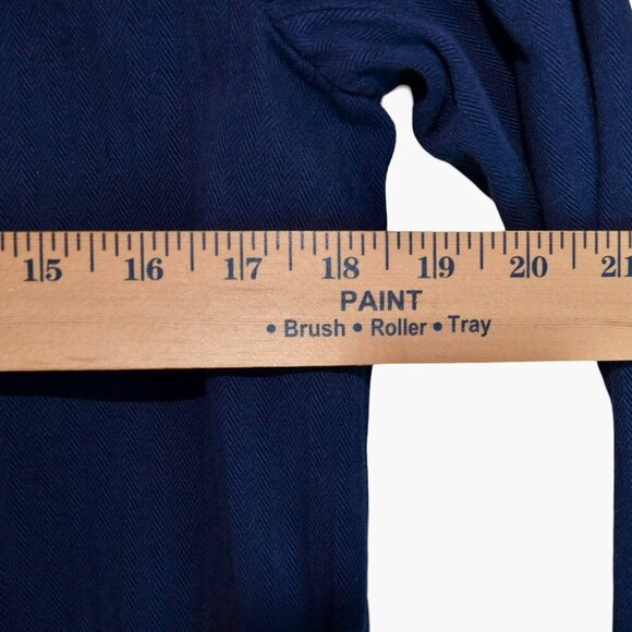 Lucky Brand Utility Jacket Blue 100% Cotton Zip Front Size M Chore Washed Canvas - Picture 7 of 7